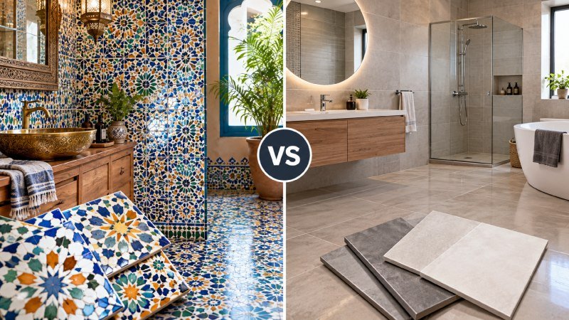 Moroccan Tiles vs Ceramic Tiles
